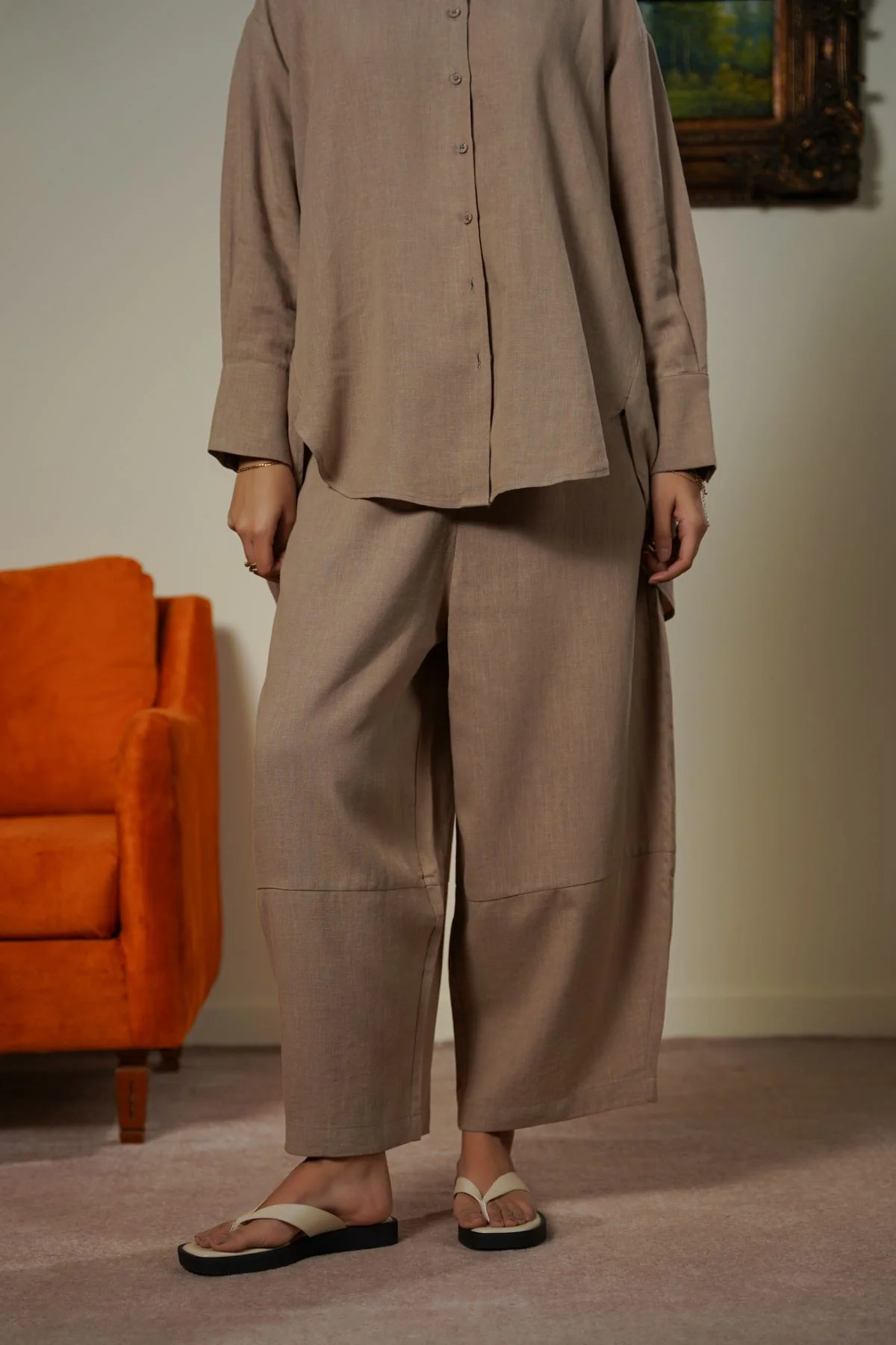 PLANT FIBER COCOON PANTS