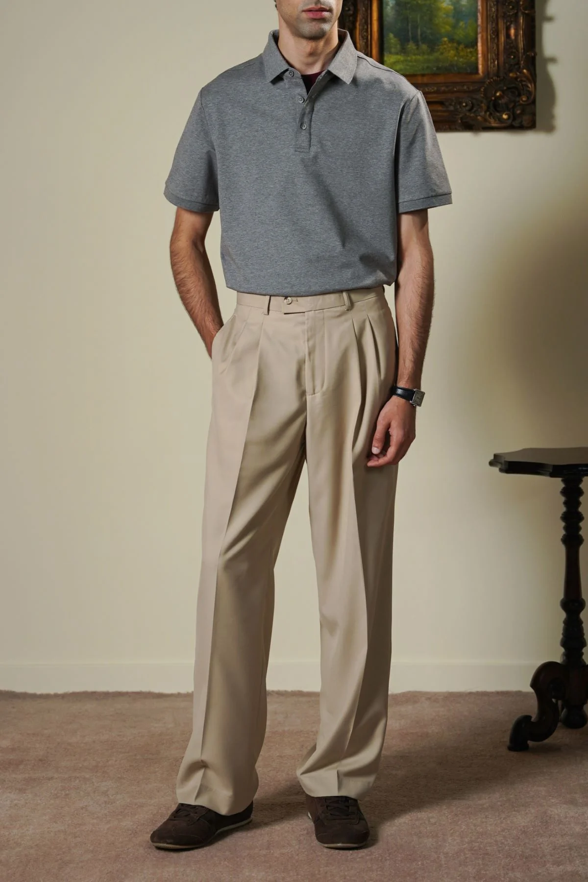 PLEATED TAILORED PANTS