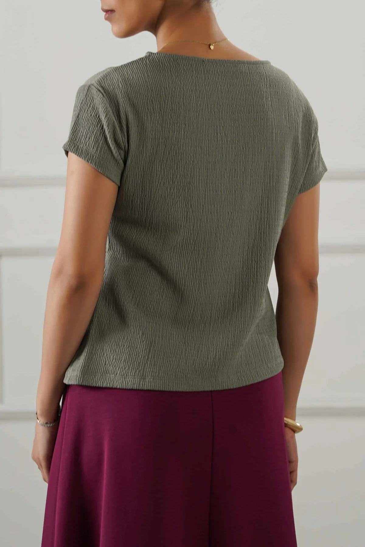 PLEATED WAIST TEE - Image 4