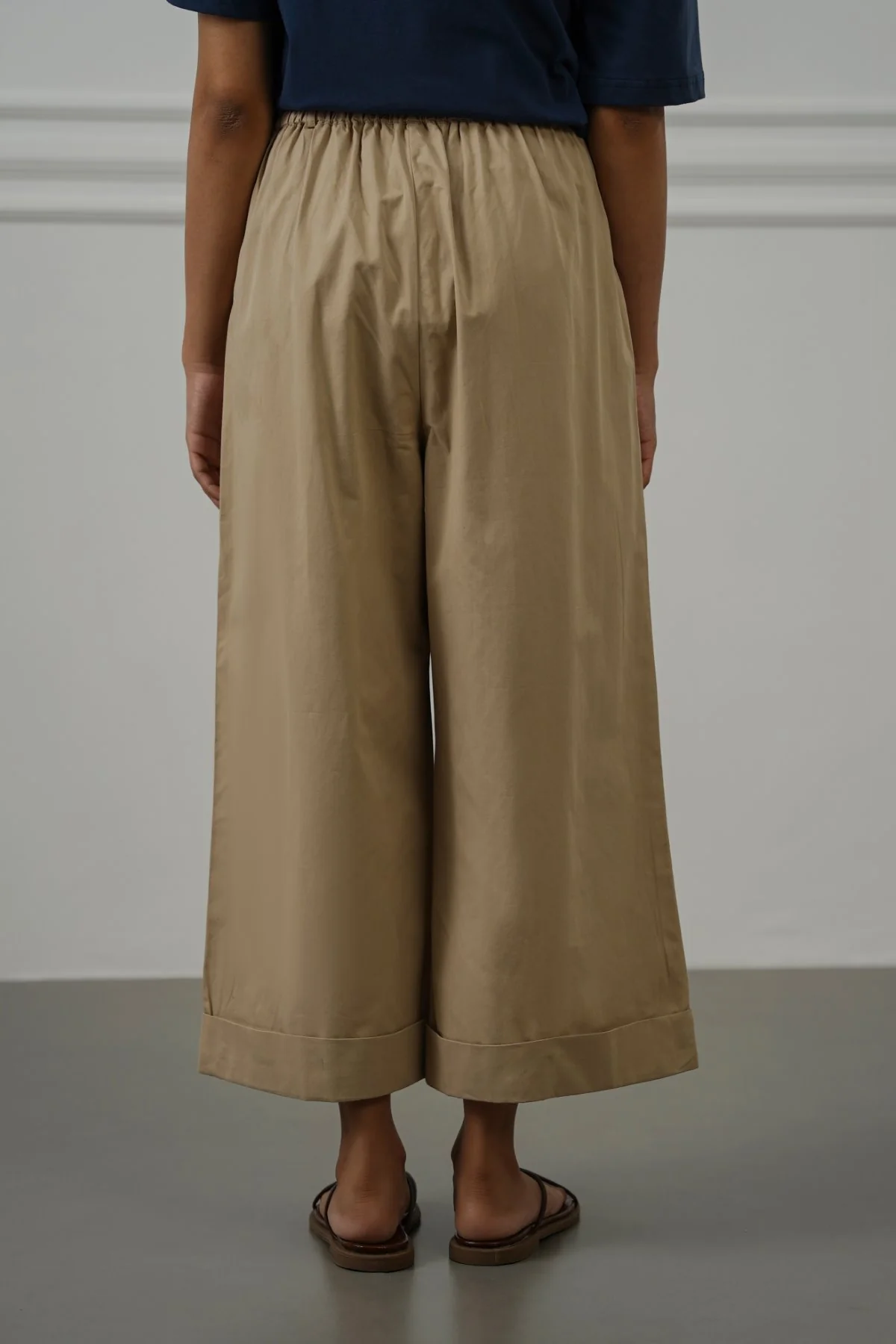 POPLIN TURN UP PANTS - Image 5