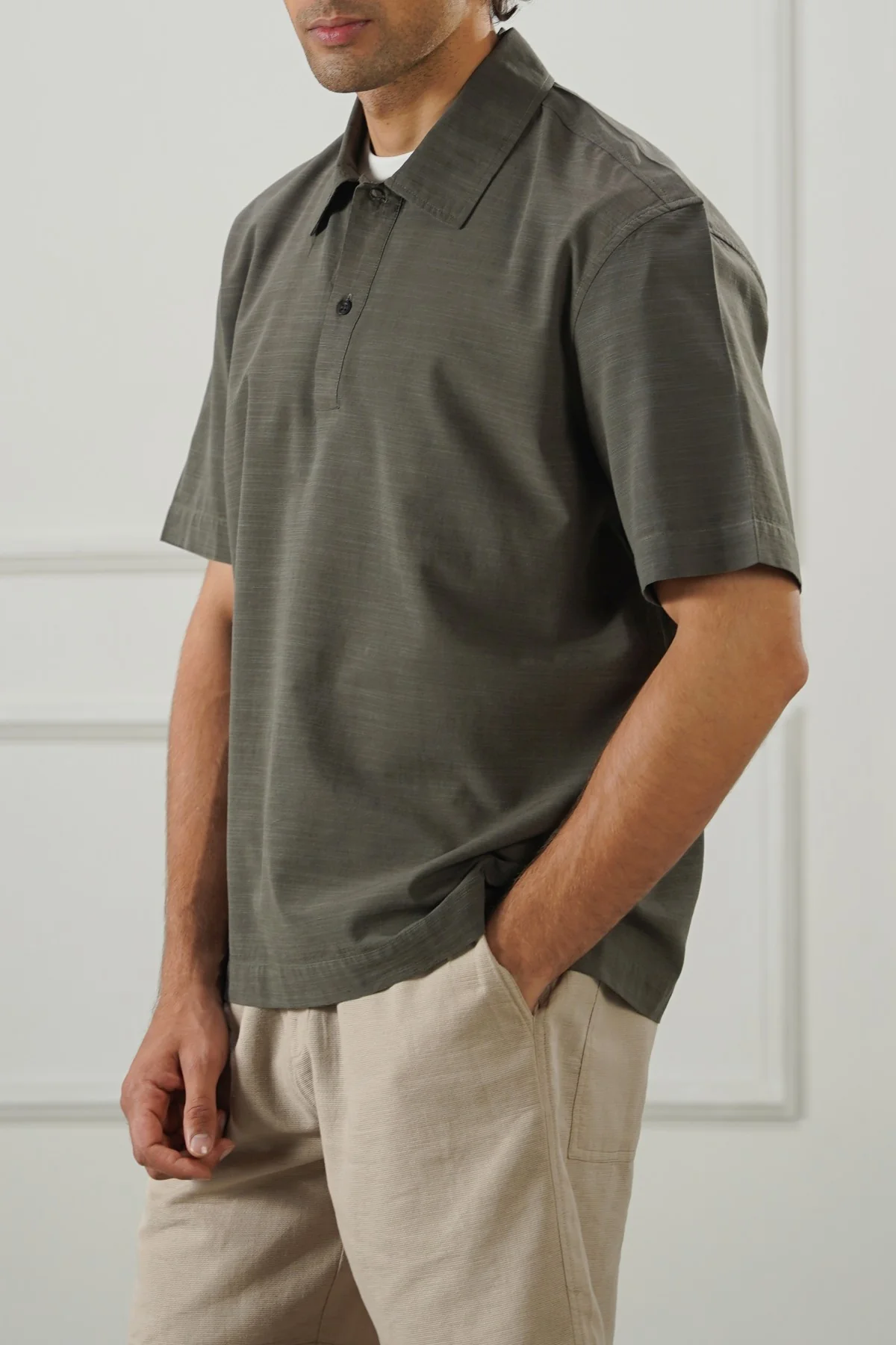 QUARTER PLACKET SHIRT