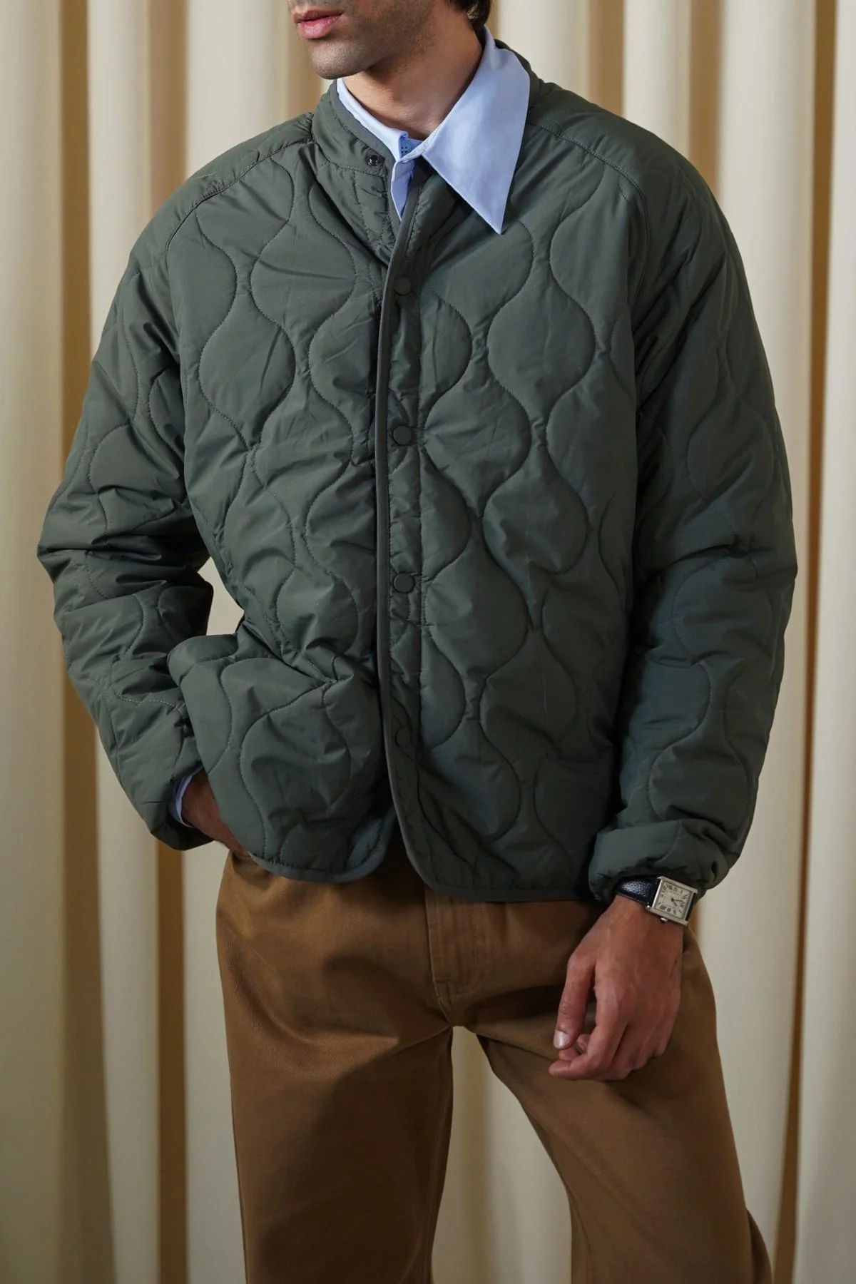 QUILTED MANDARIN JACKET