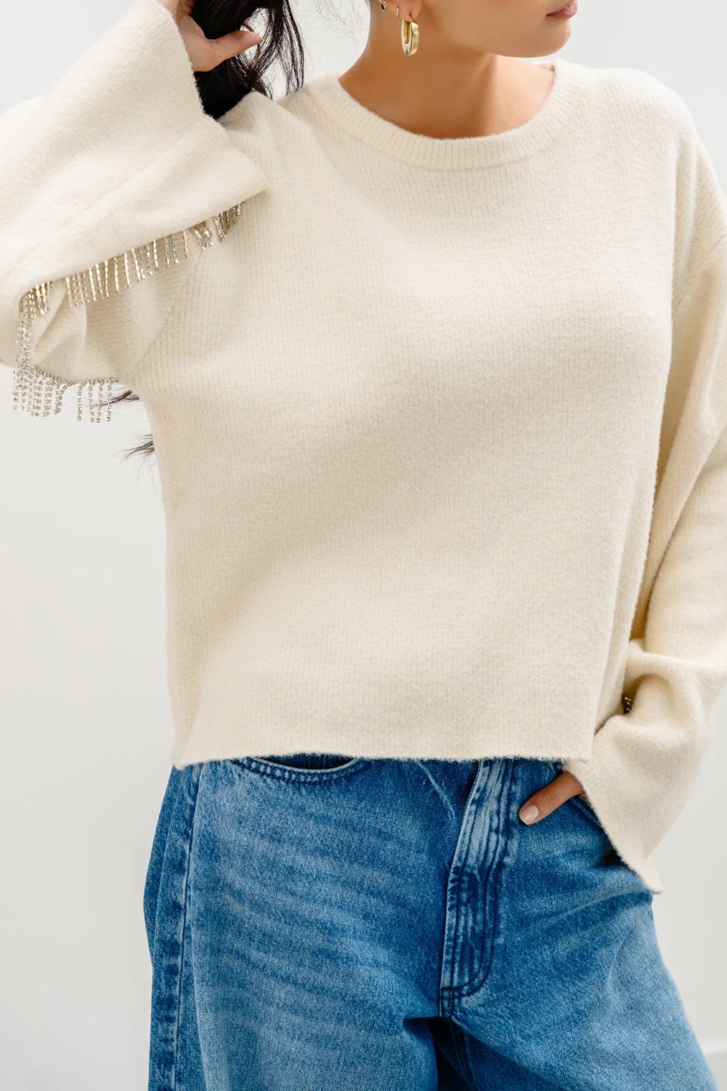 RHINESTONE FRINGE JUMPER - Image 4