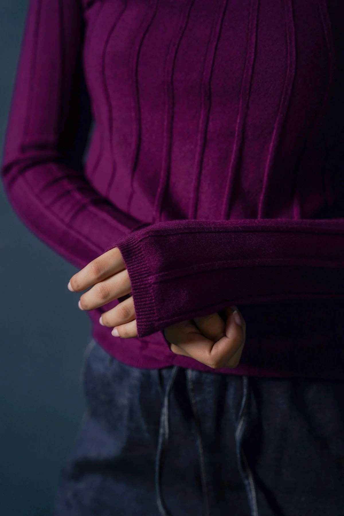 RIBBED BODYCON SWEATER - Image 2