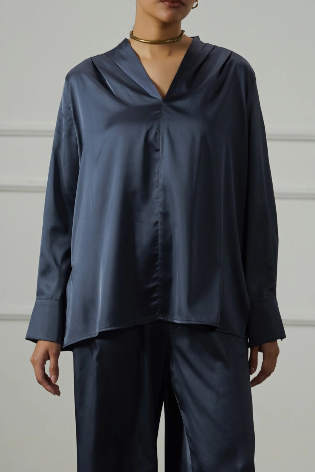 SATIN FORMAL BLOUSE