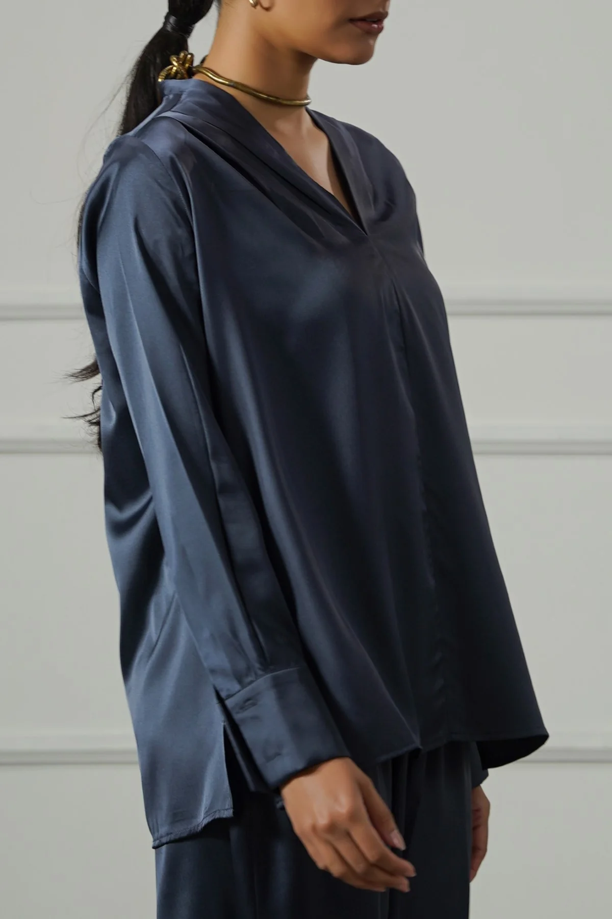 SATIN FORMAL BLOUSE - Image 5