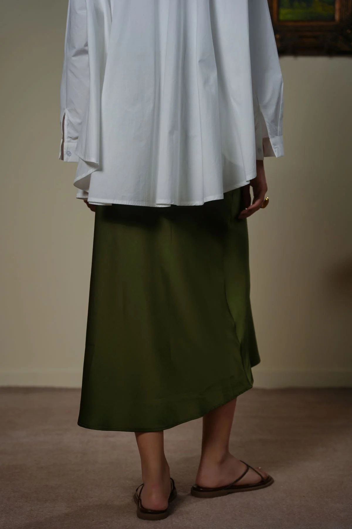 SATIN LONG SKIRT - Image 5