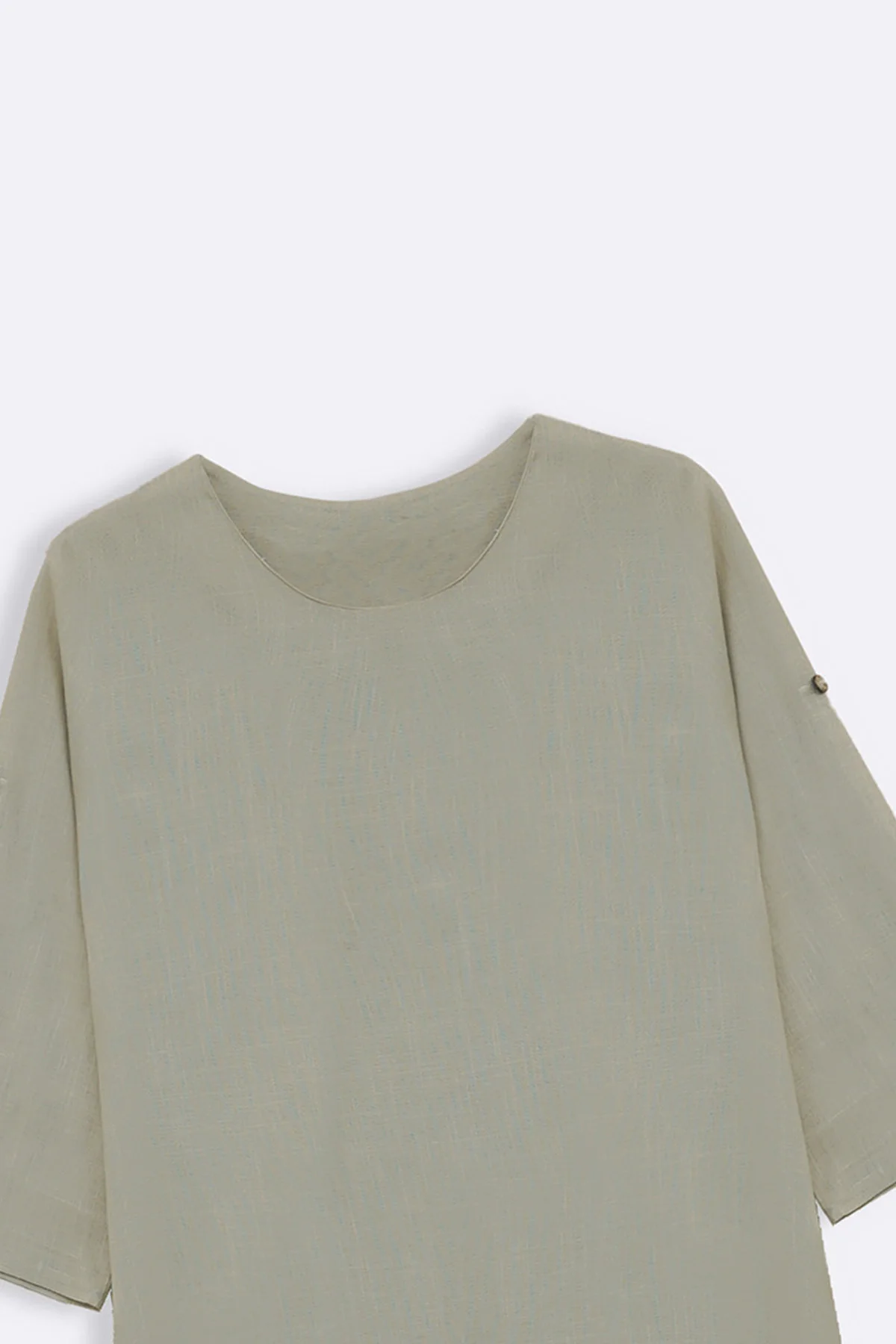 SCOOP HEM LINEN BLEND TUNIC - Image 8