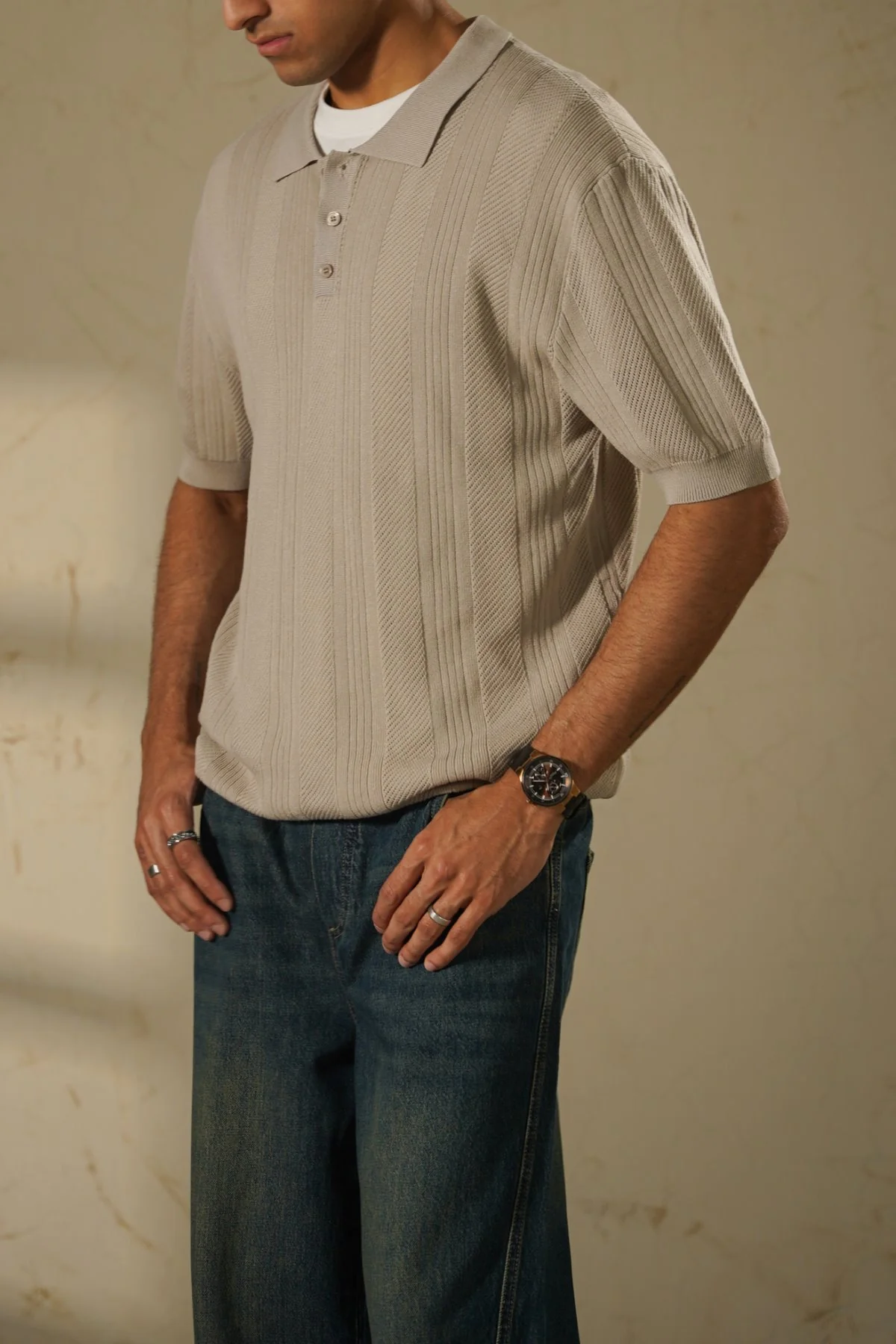 SHEER KNIT POLO - Image 3