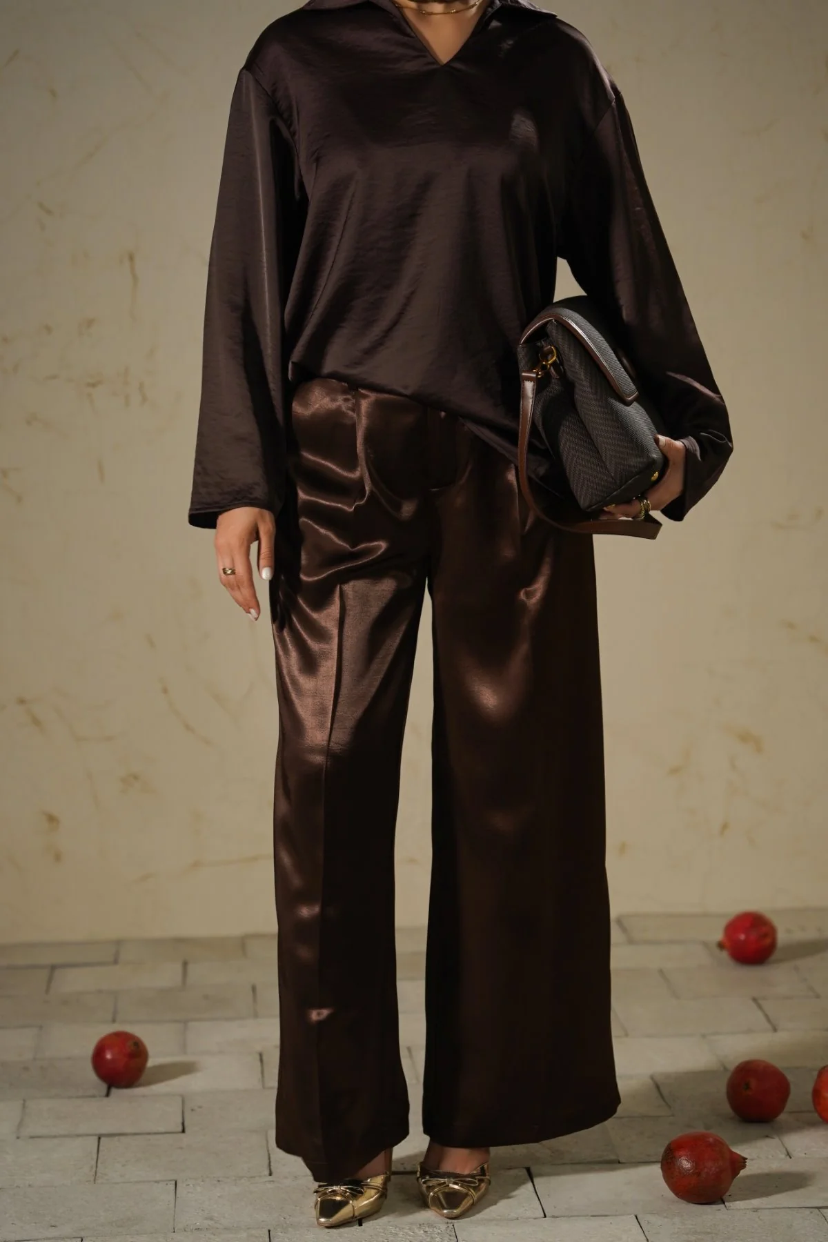 SILKY FORMAL PANTS