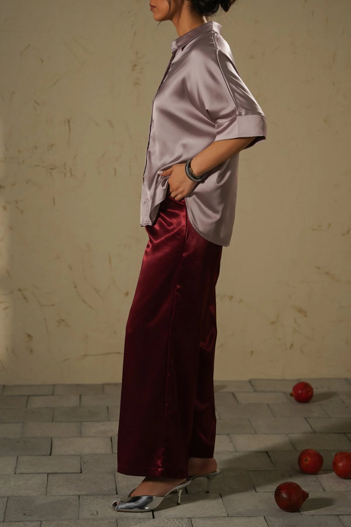 SILKY FORMAL PANTS