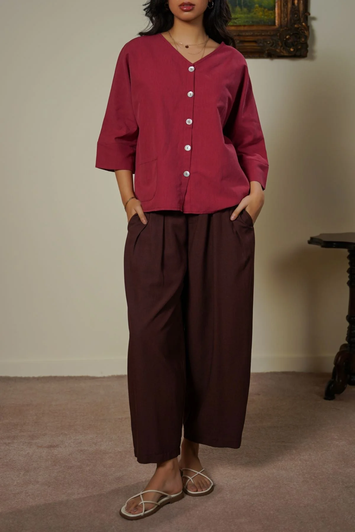 SLOUCHY PLEATED PANTS - Image 3