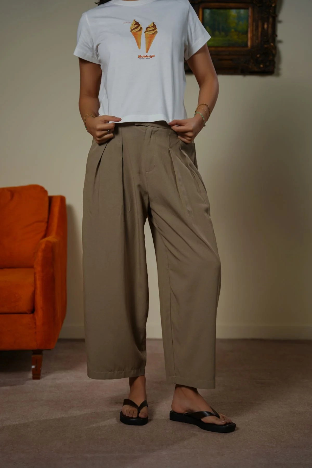 SLOUCHY PLEATED PANTS - Image 2