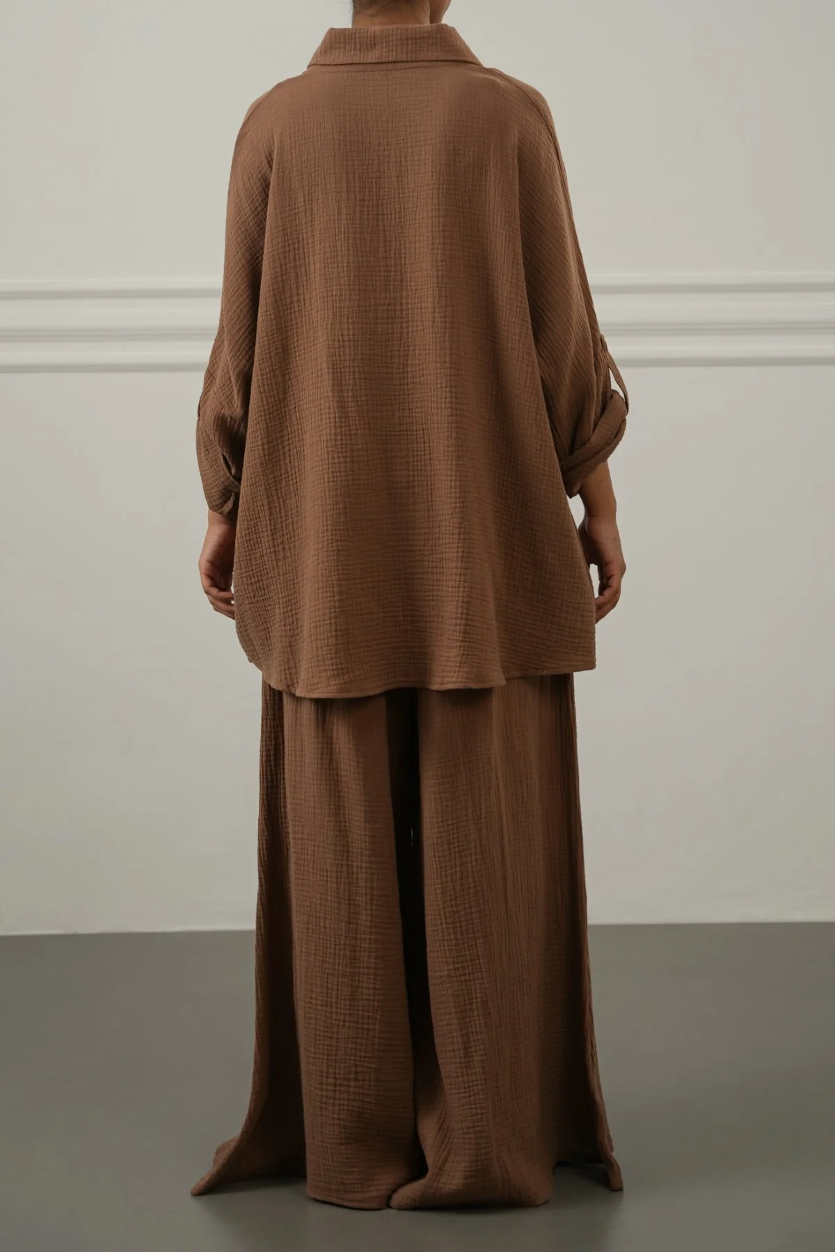SMOCKED WAIST MUSLIN PANTS - Image 7