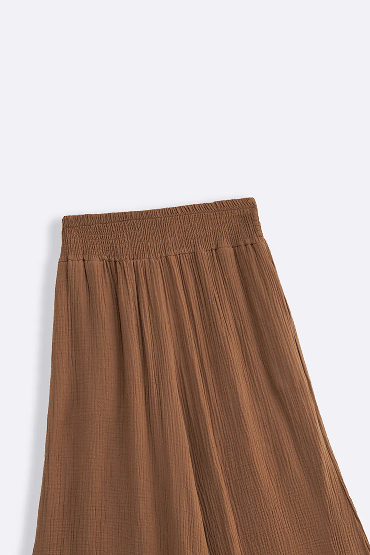 SMOCKED WAIST MUSLIN PANTS - Image 8