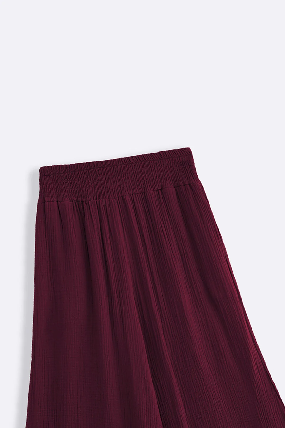 SMOCKED WAIST MUSLIN PANTS - Image 5