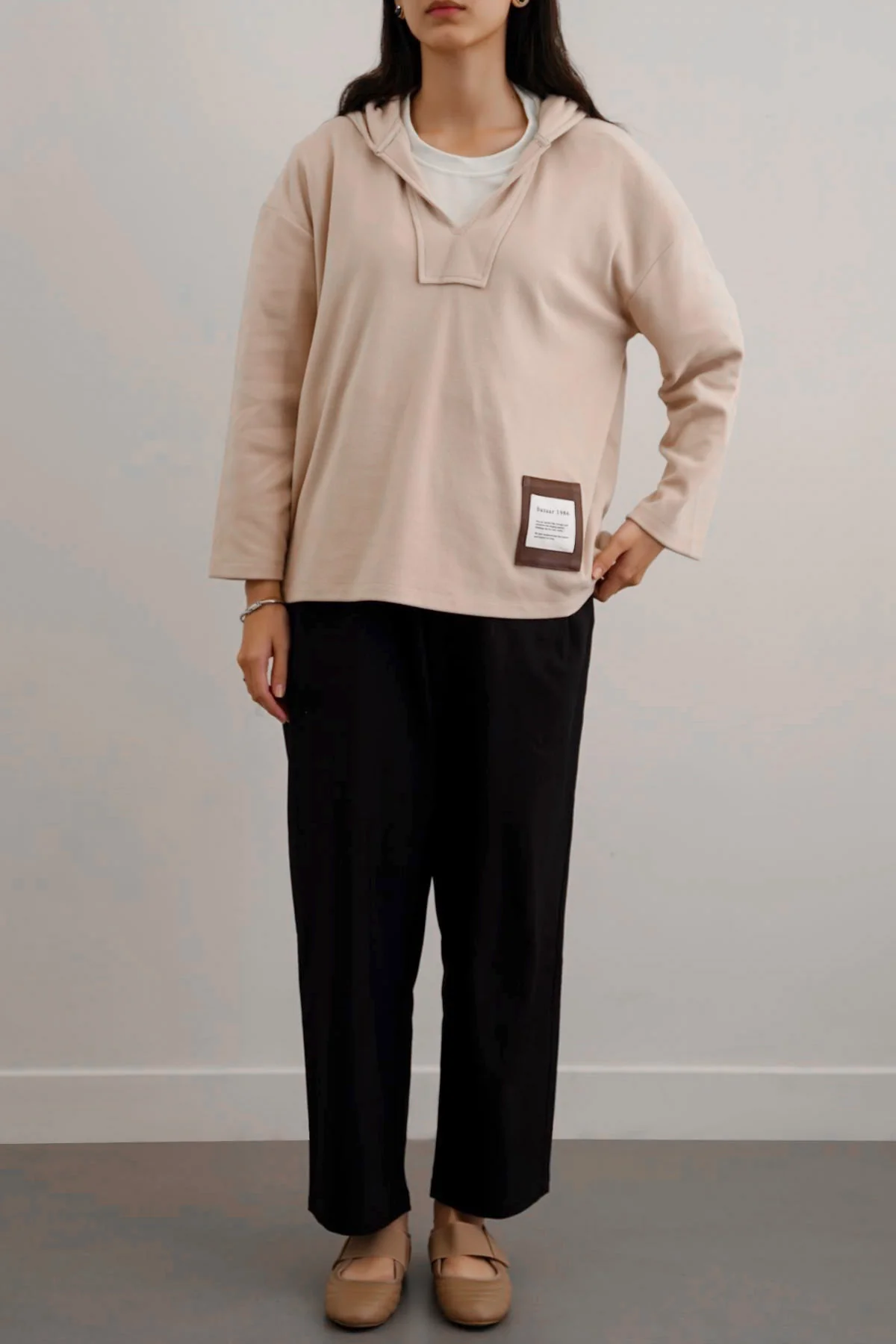SOFT FLEECE PATCH HOODIE - Image 6