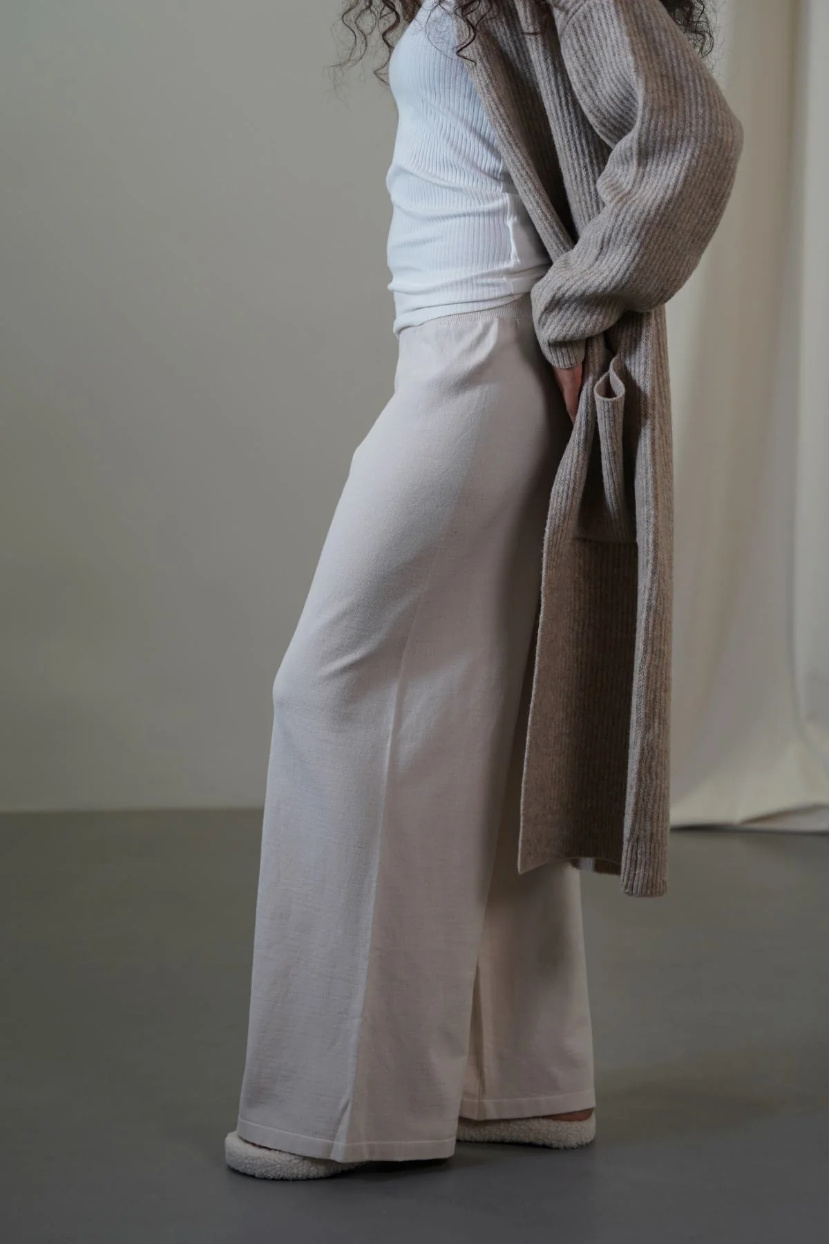 SOFT-KNIT STRAIGHT TROUSERS