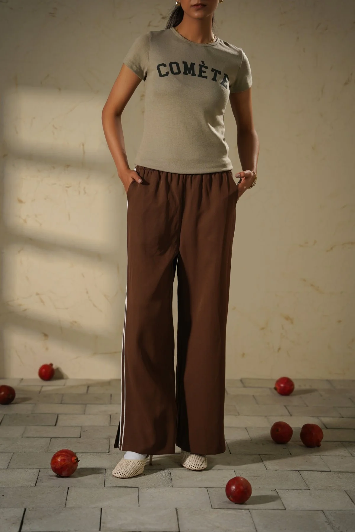 SPORTS CHIC WIDE PANTS - Image 3