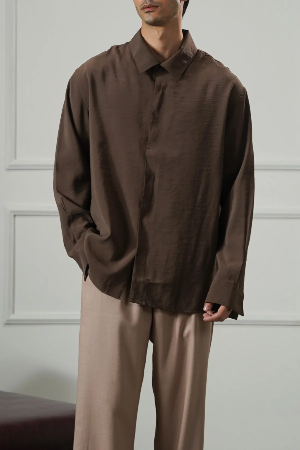 STONEWASH FLOWY SHIRT