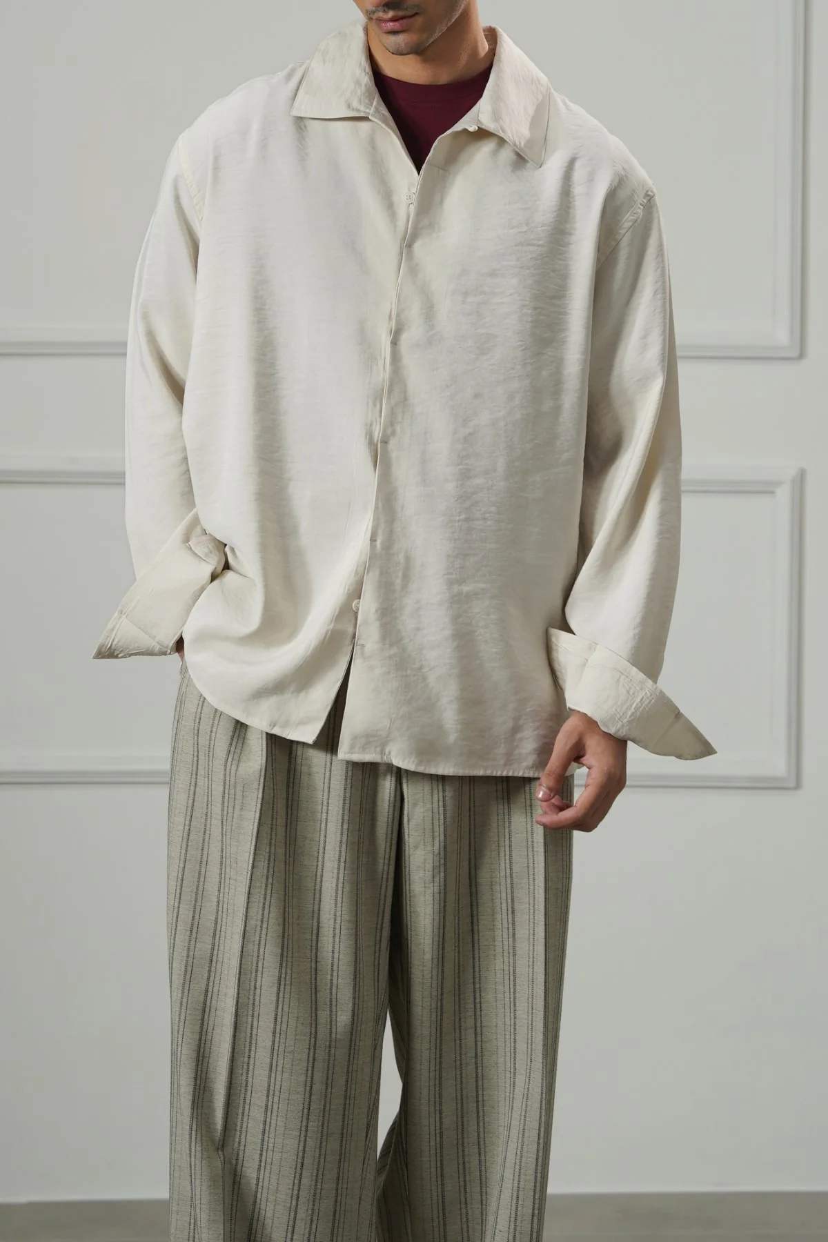 STONEWASH FLOWY SHIRT