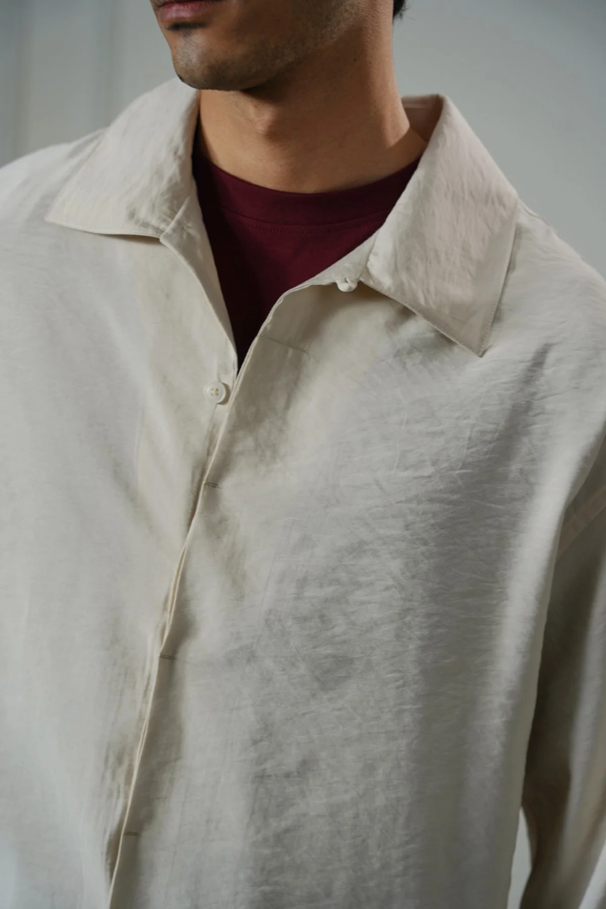 STONEWASH FLOWY SHIRT - Image 3