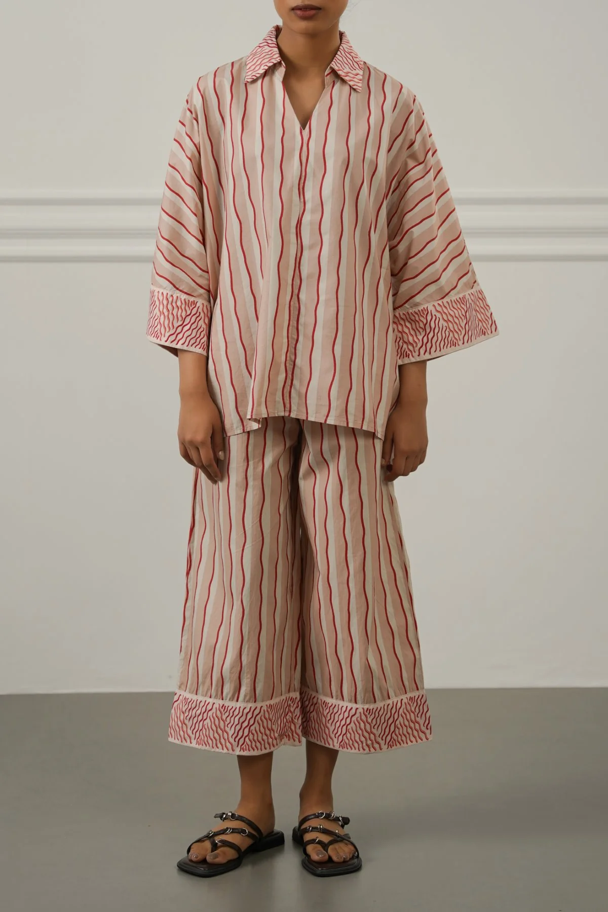 STRIPED COTTON BLOUSE - Image 4