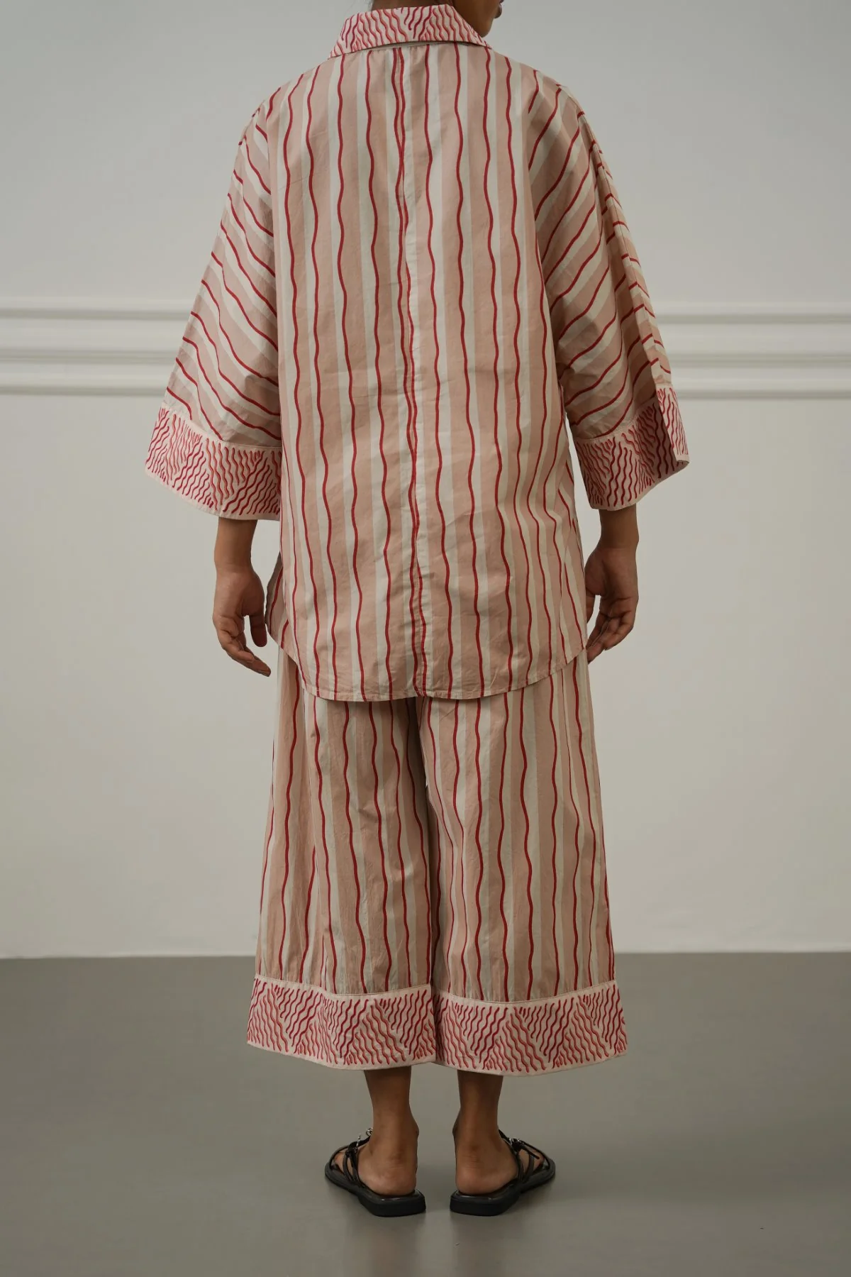 STRIPED COTTON CULOTTES - Image 3
