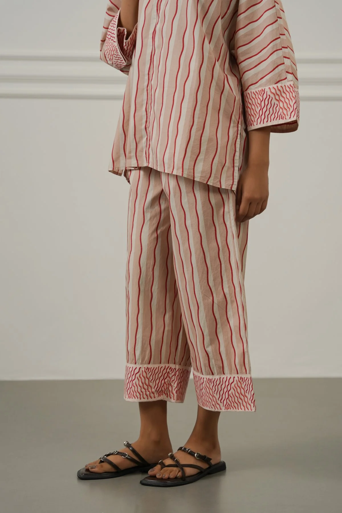 STRIPED COTTON CULOTTES - Image 5