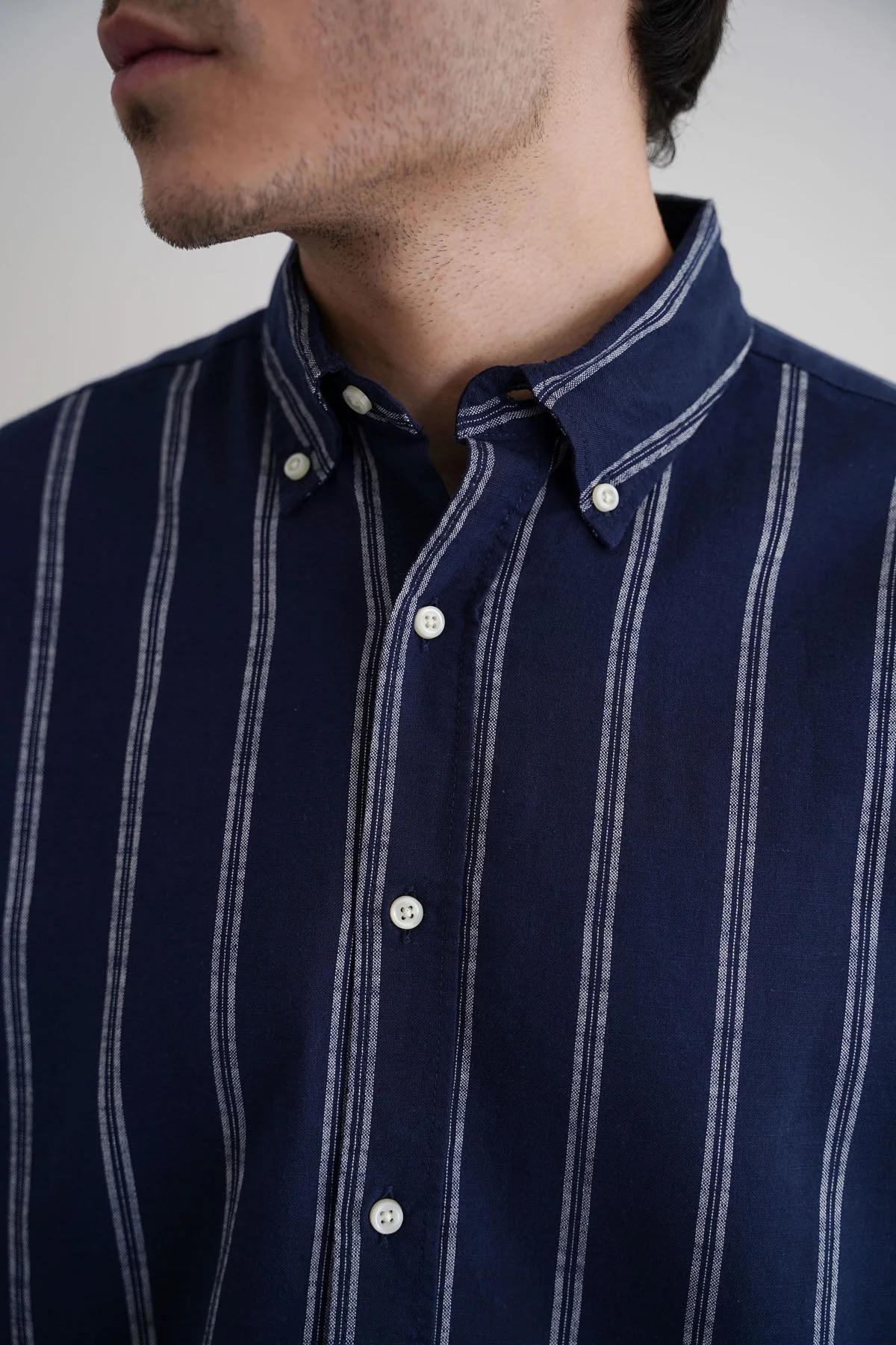 STRIPED COTTON SHIRT - Image 3