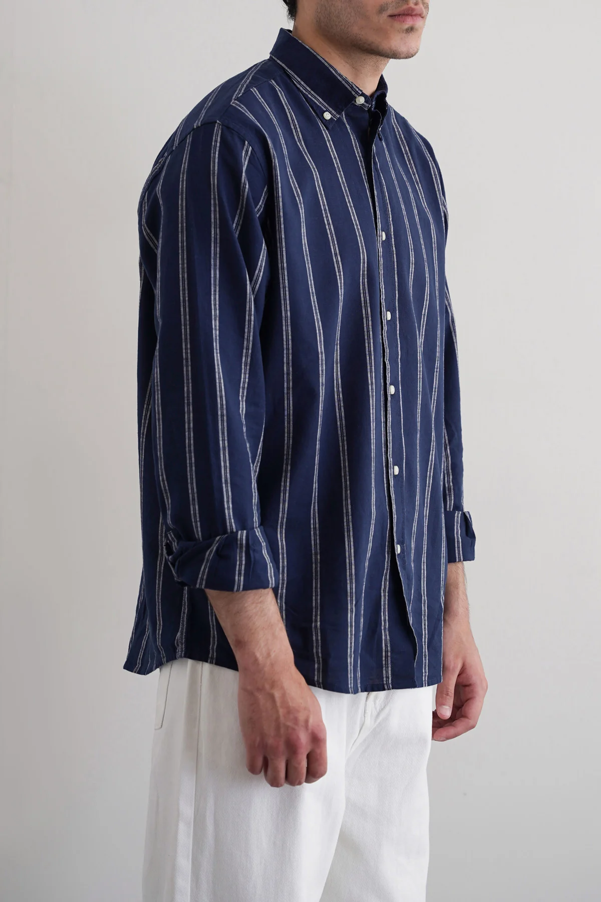 STRIPED COTTON SHIRT - Image 5