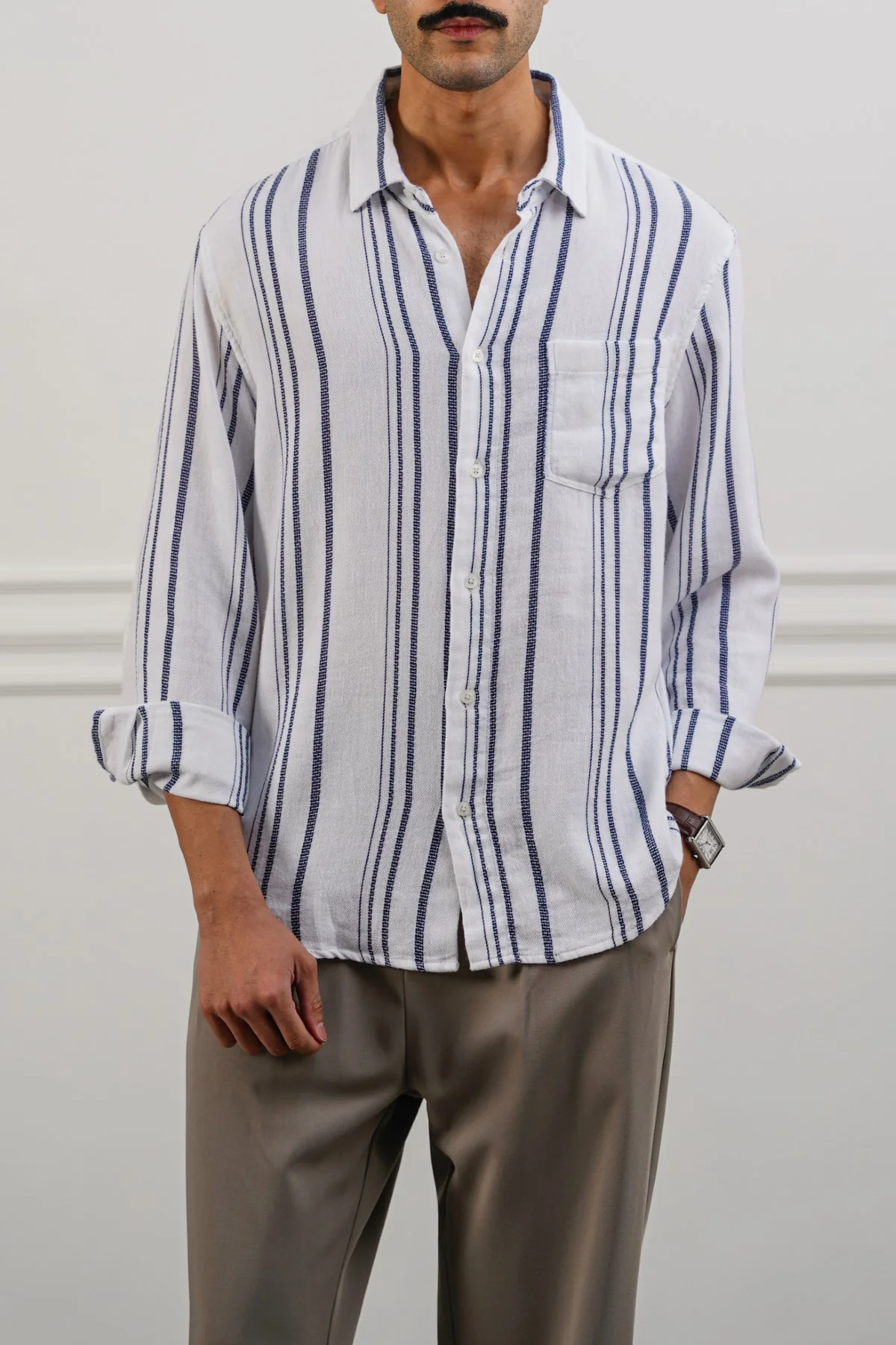 STRIPED DOBBY SHIRT - Image 6