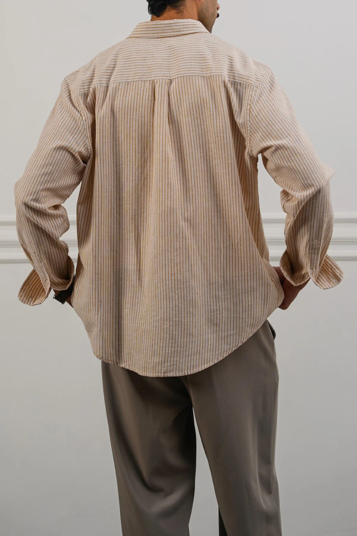 STRIPED LINEN BLEND SHIRT - Image 4