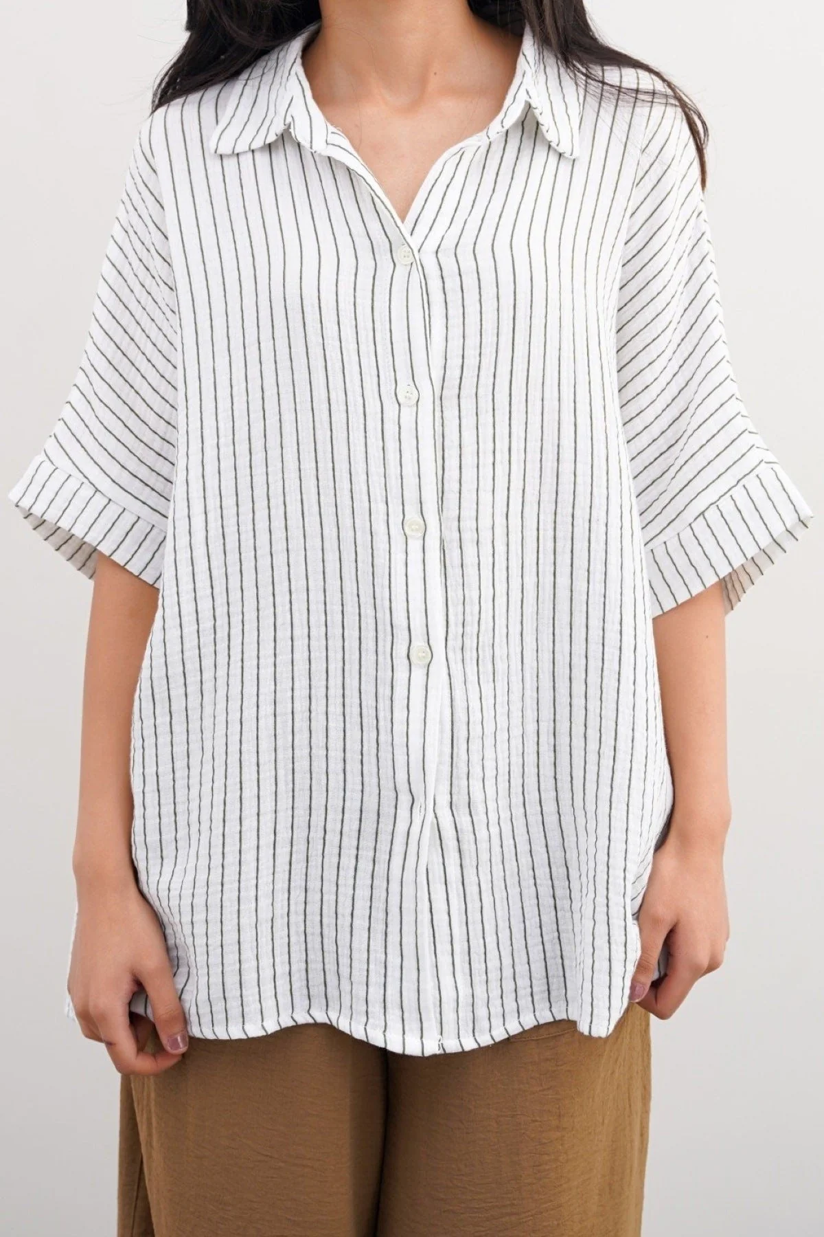 STRIPED MUSLIN SHIRT - Image 6