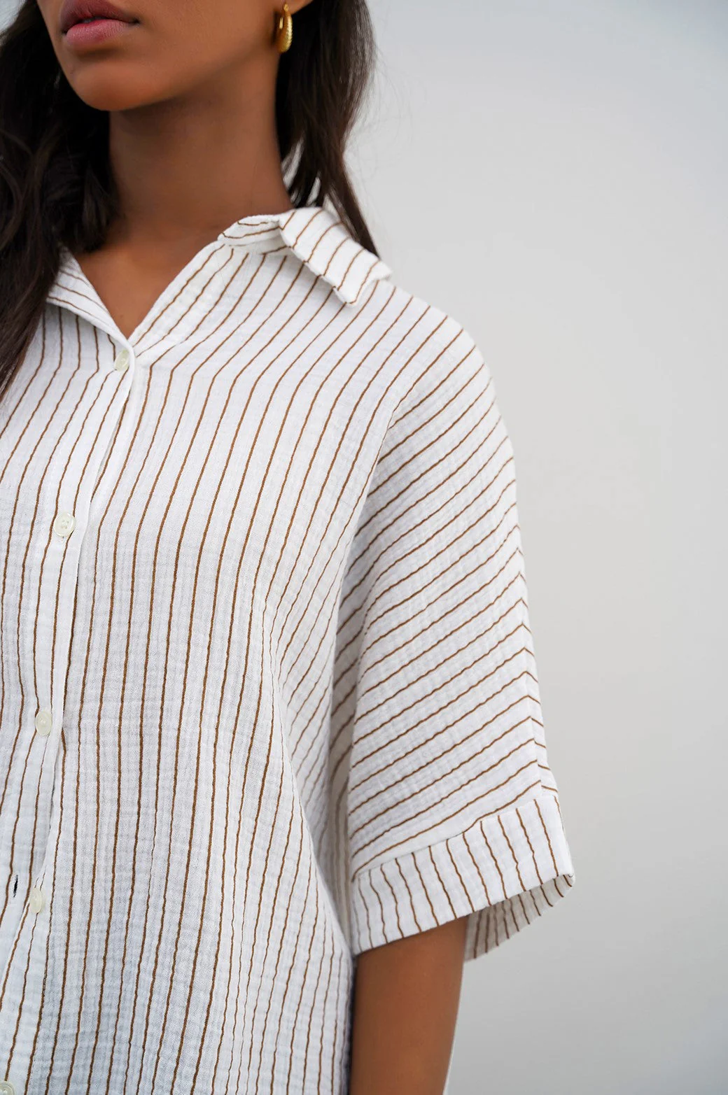STRIPED MUSLIN SHIRT - Image 3