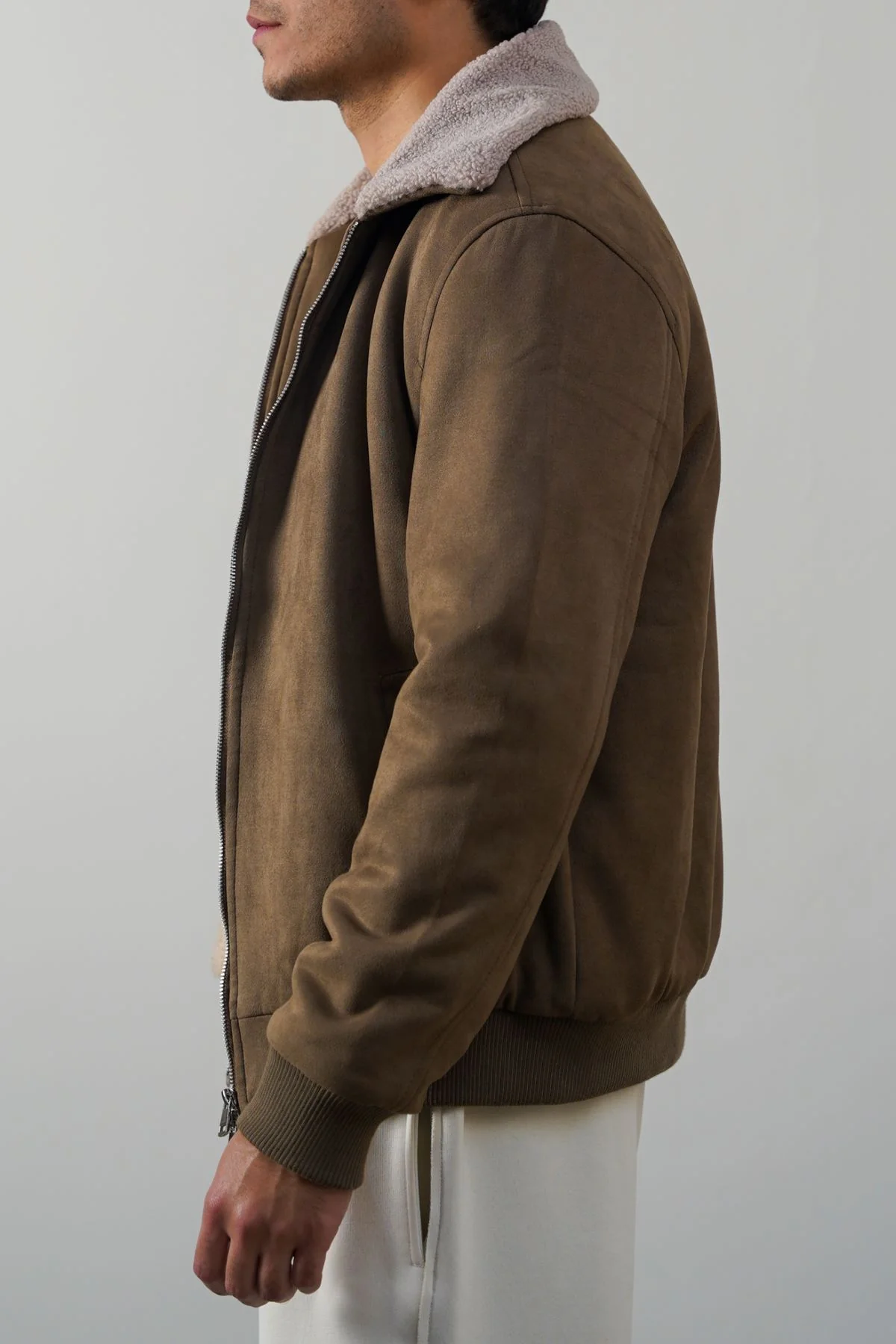 SUEDE EFFECT SHERPA JACKET - Image 2