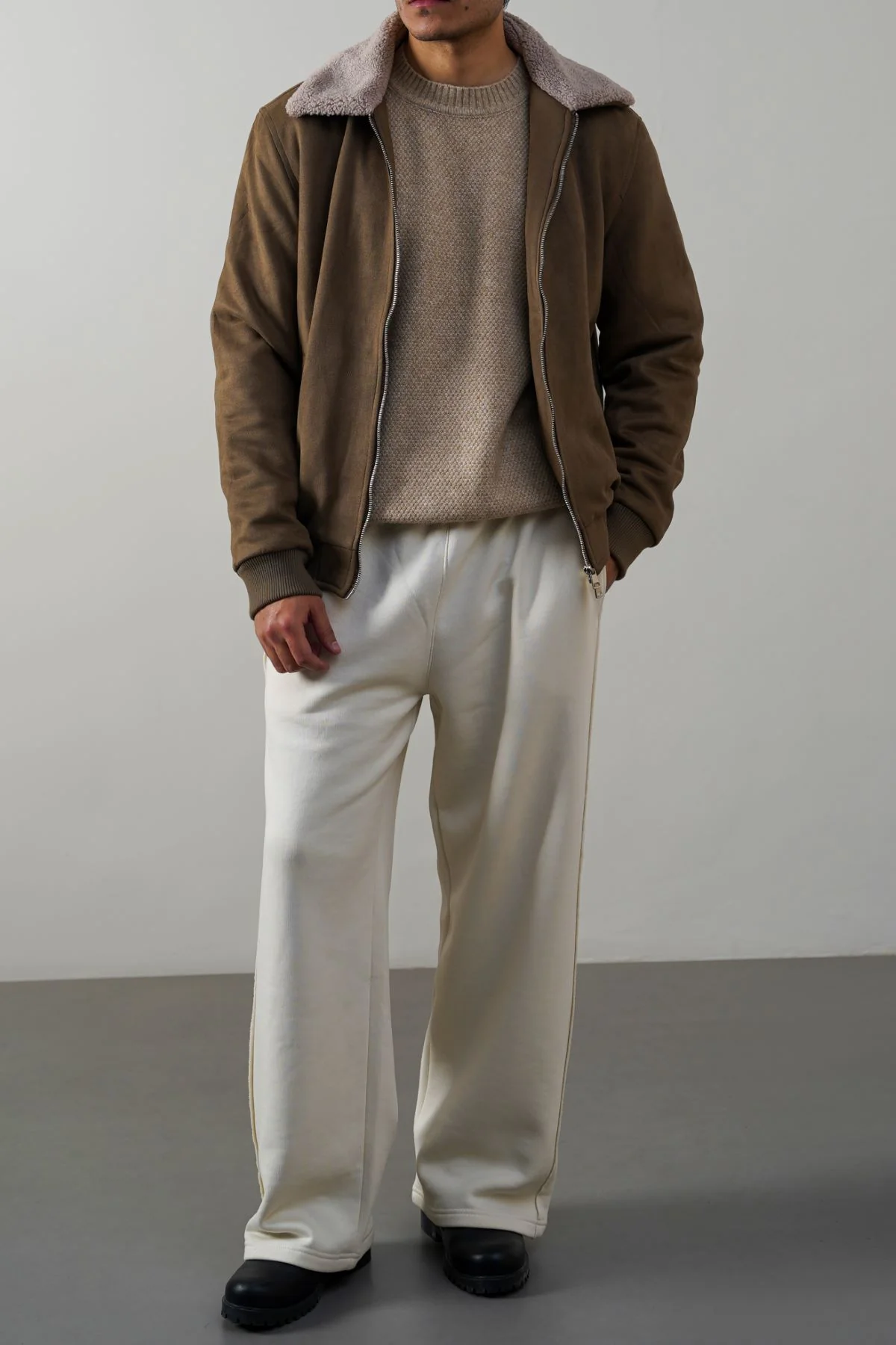 SUEDE EFFECT SHERPA JACKET - Image 4