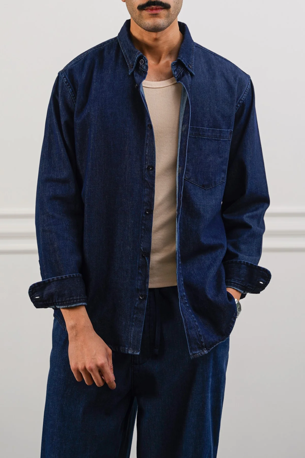 TAILORED DENIM SHIRT - Image 5