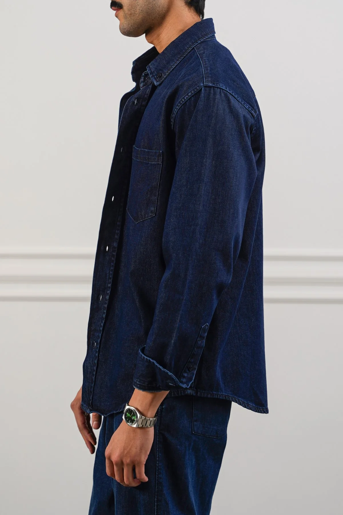TAILORED DENIM SHIRT - Image 6