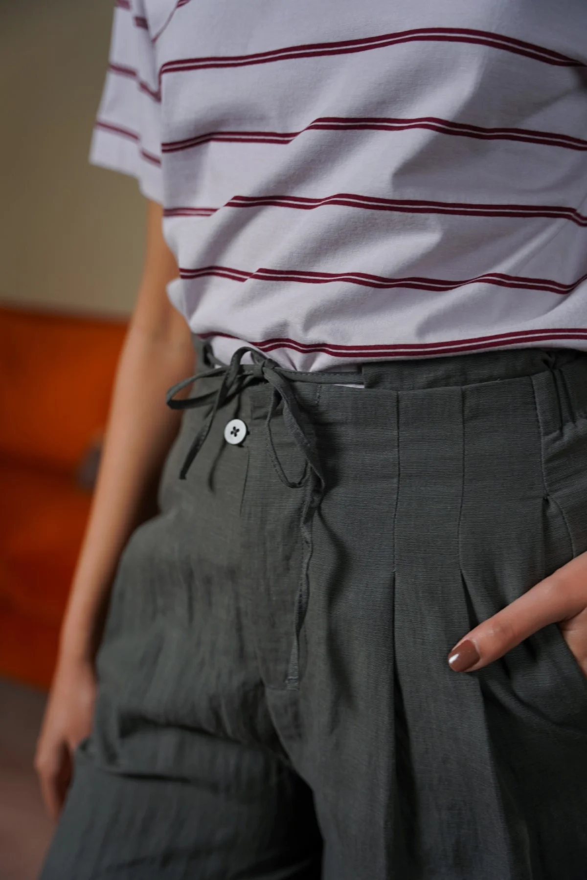 TAILORED FLAT FRONT PANTS - Image 4