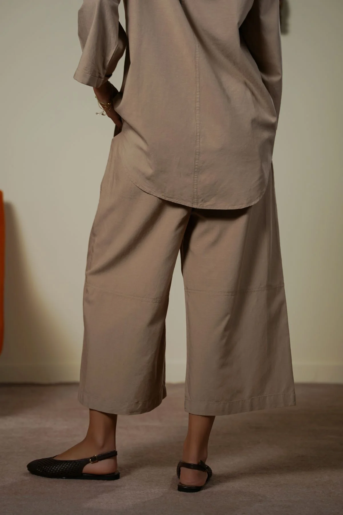 TAILORED LINEN BLEND CULOTTES - Image 4