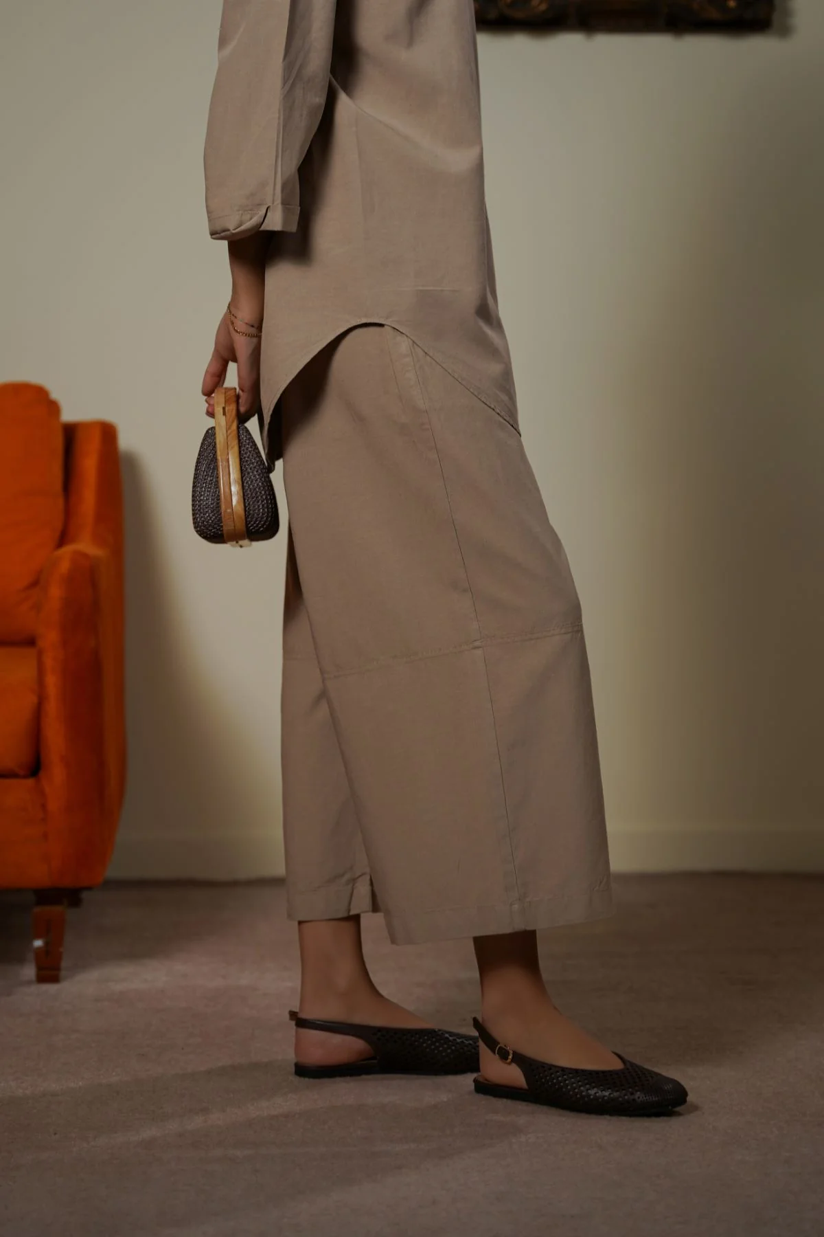 TAILORED LINEN BLEND CULOTTES - Image 6