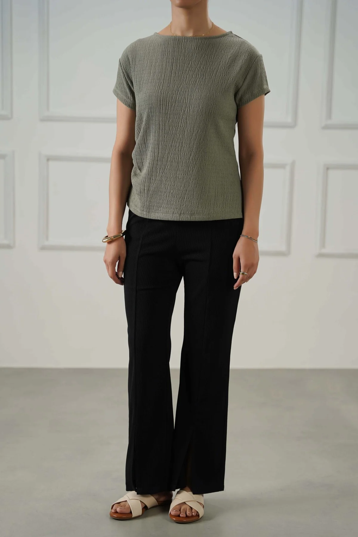 TAPERED SLIT PANTS