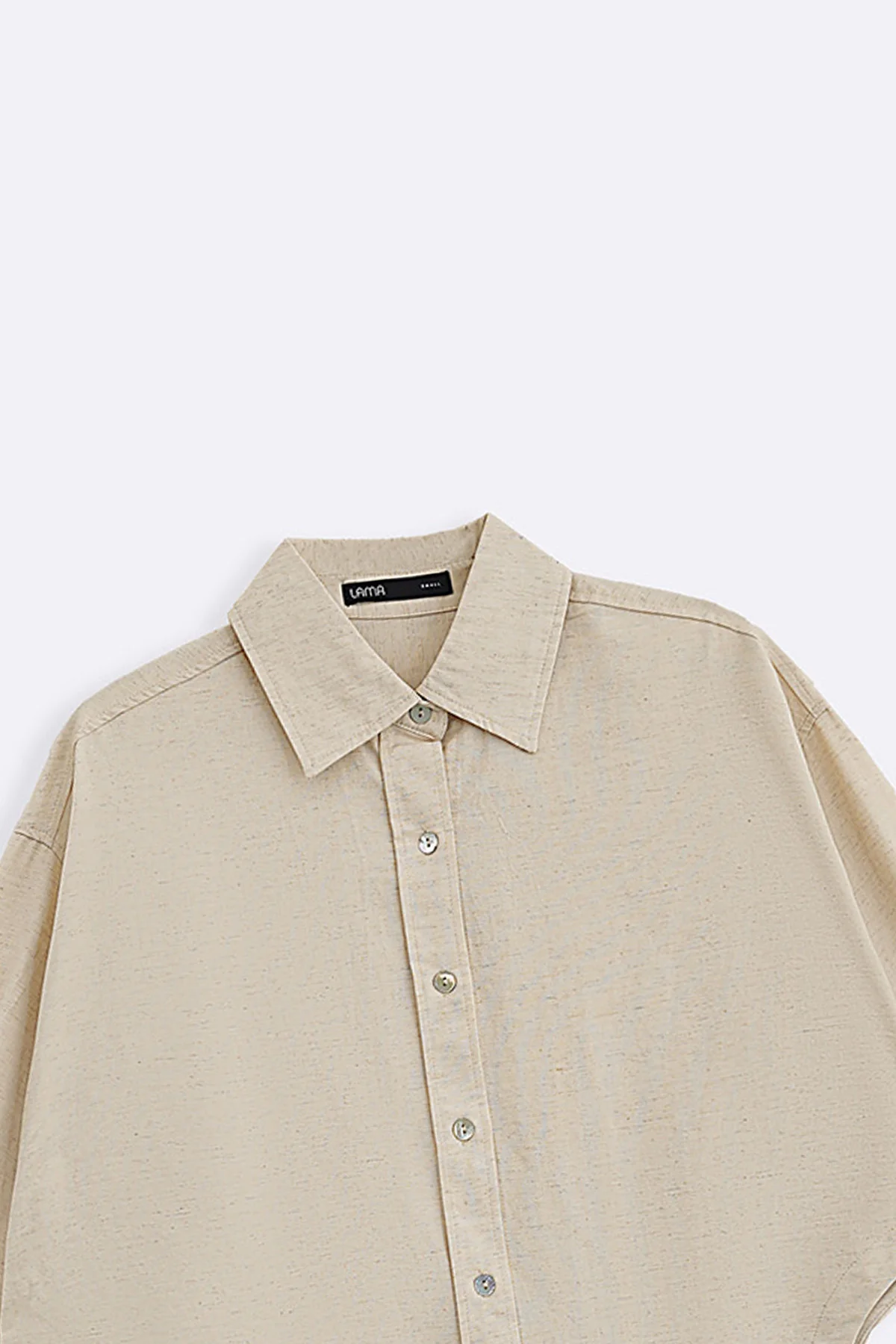 TENCEL LINEN CUT HEM SHIRT - Image 6