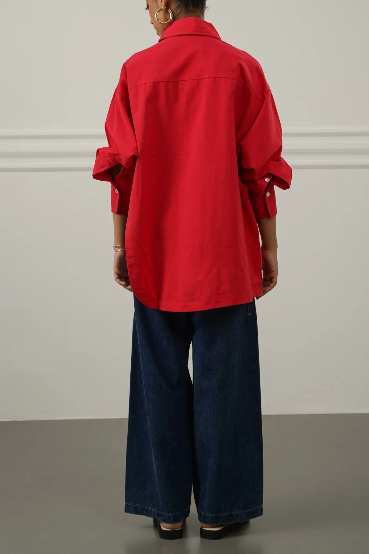 TENCEL LINEN CUT HEM SHIRT - Image 4