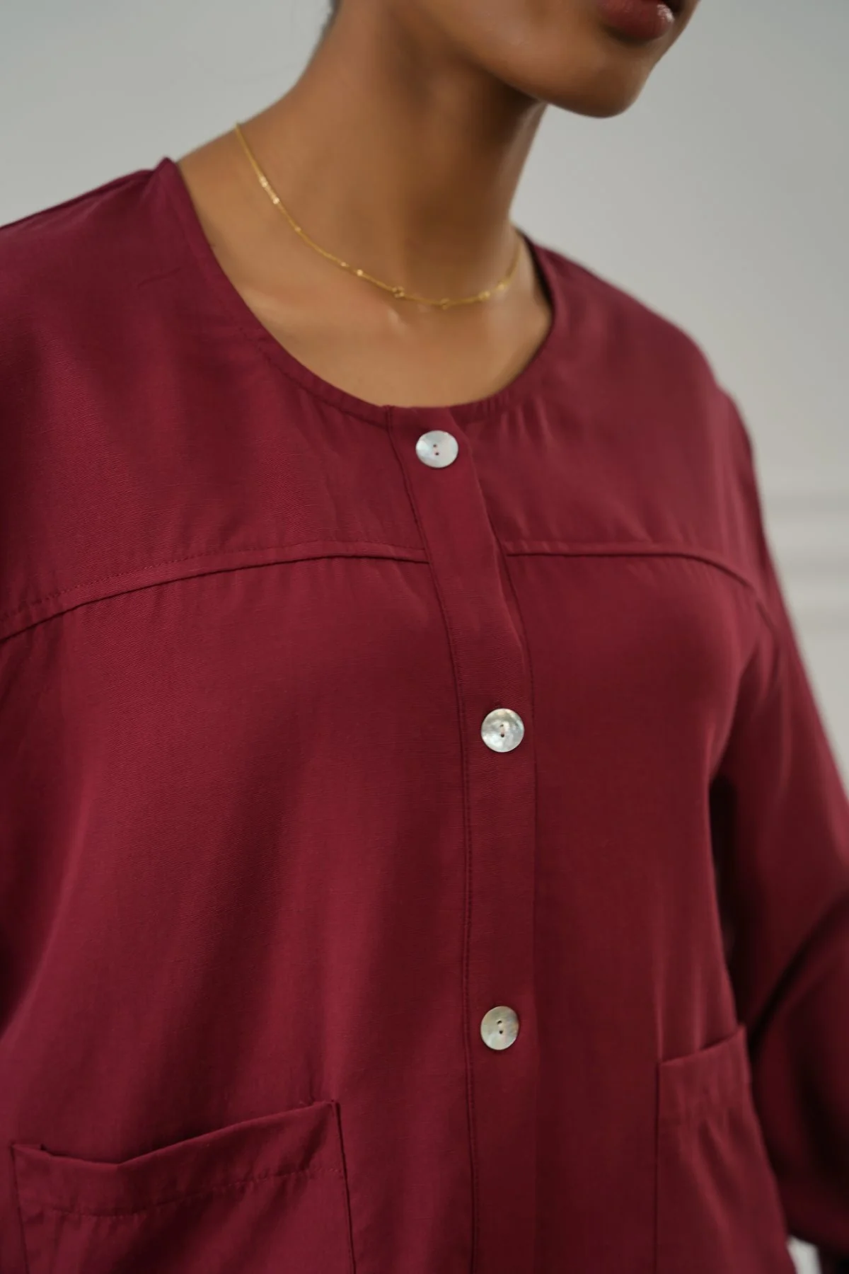 TENCEL-LINEN POCKET BLOUSE - Image 3