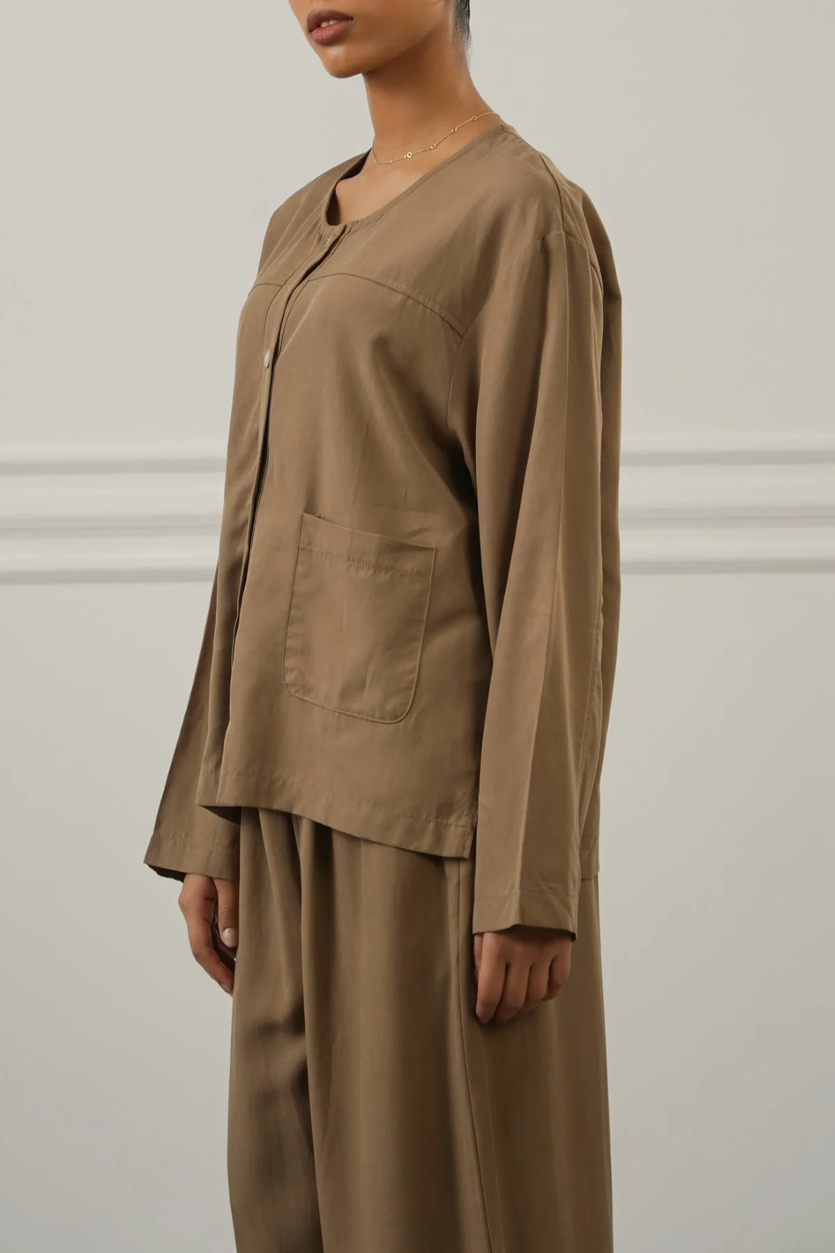 TENCEL-LINEN POCKET BLOUSE - Image 6
