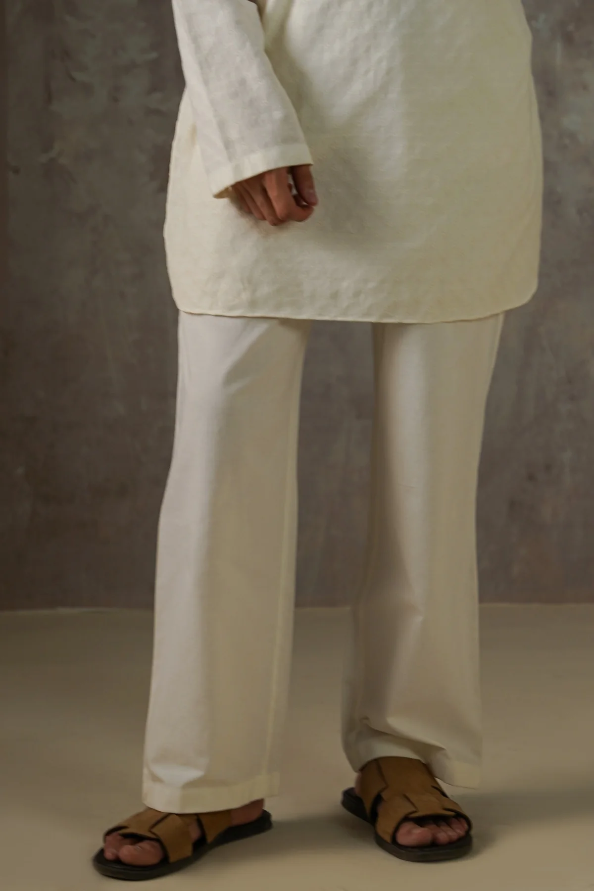 TEXTURED COTTON PANTS - Image 6