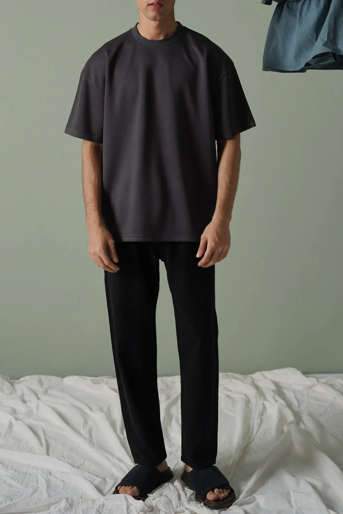 TEXTURED COTTON TROUSERS - Image 4
