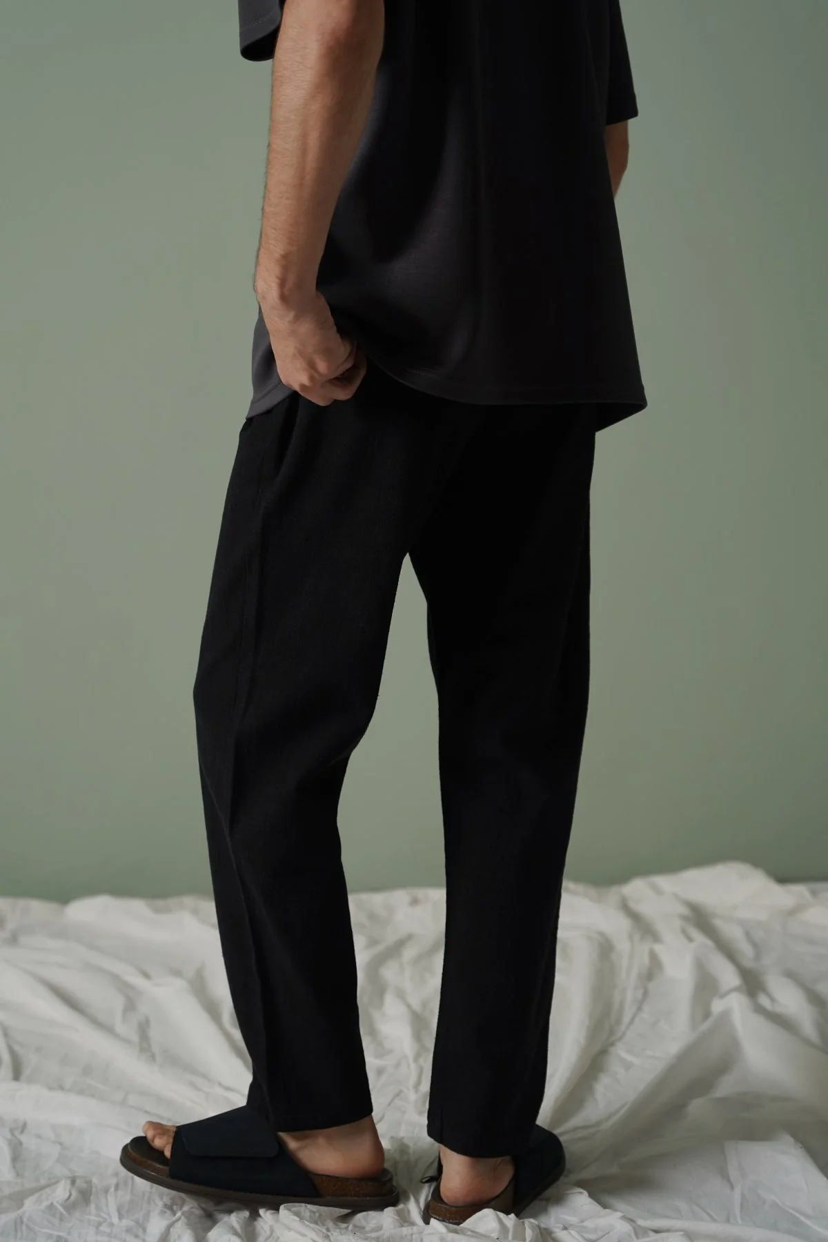 TEXTURED COTTON TROUSERS - Image 5